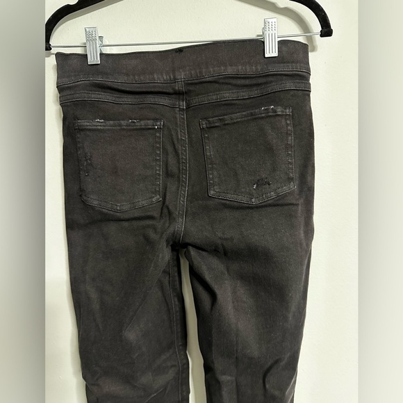 SPANX Distressed Denim Legging VTG Black 20213R Pull On Stretch Jegging Pant S/P - Picture 8 of 13